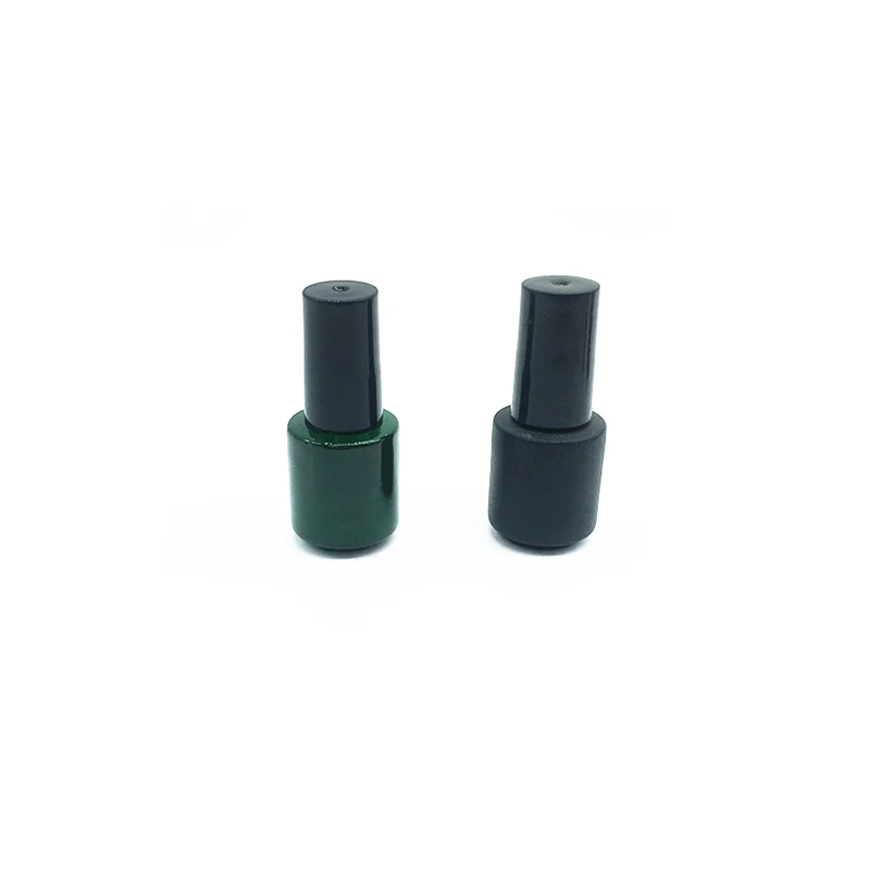 Free sample 5ml 7ml 9ml 10ml 11ml 13ml 14ml 15ml frosted matte black empty glass uv gel nail polish bottle with brush