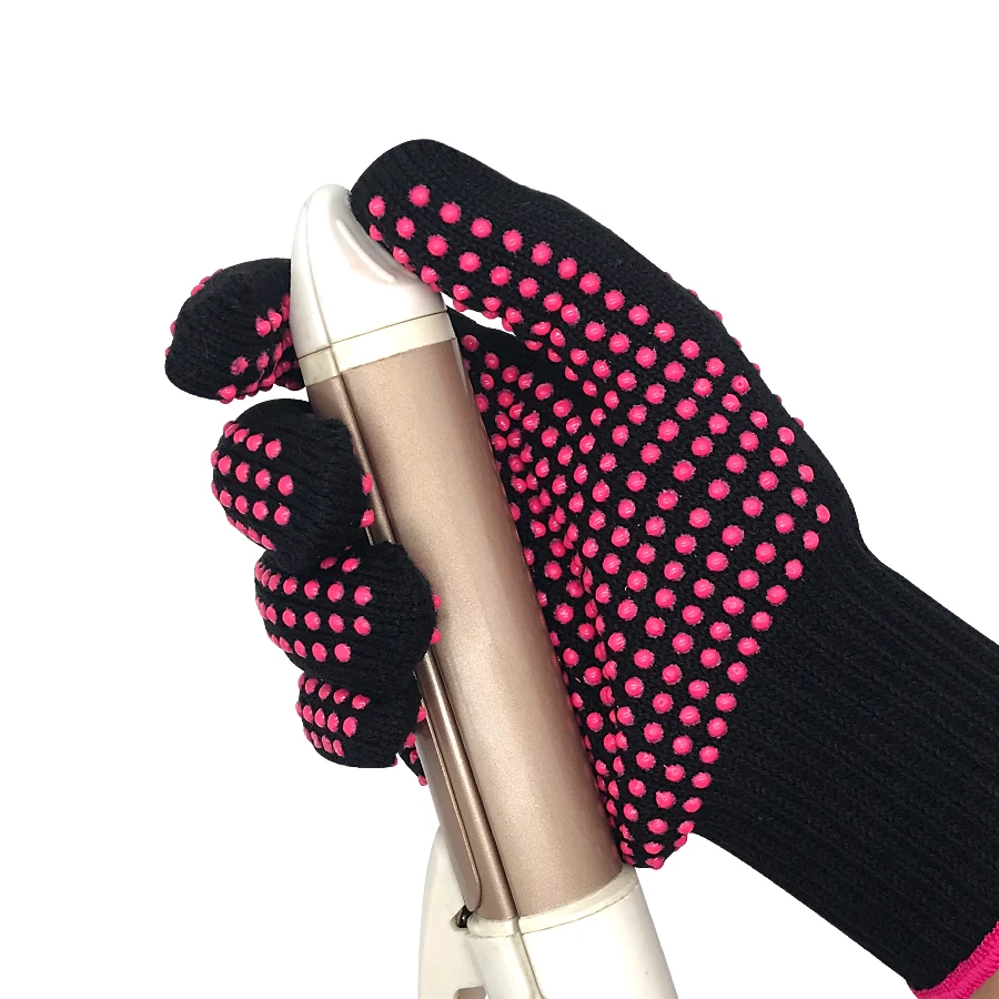 Перчатки из хлопка и ПВХ в горошек термостойкие щипцы для укладки окрашивания волос Плойка выпрямления