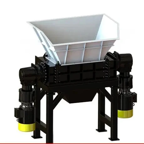 Double shaft shredder and plastic crusher machine for waste yarn and waste woven bag