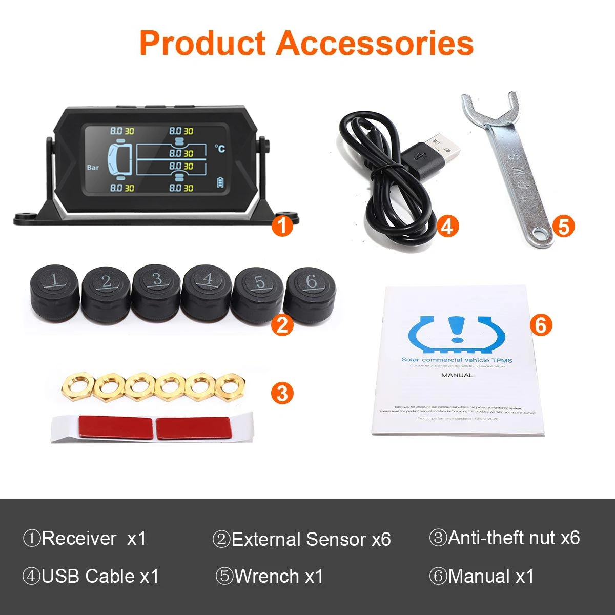 Car Truck Wireless Smart Tpms Solar Power Tire Pressure Monitoring System Sensor Gauge - Buy Tpms Solar