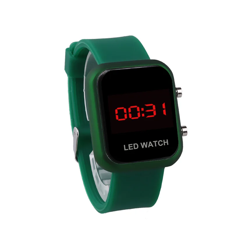 top seller fashionable led square digital watches vintage red led red watch store montres water proof led wrist watch