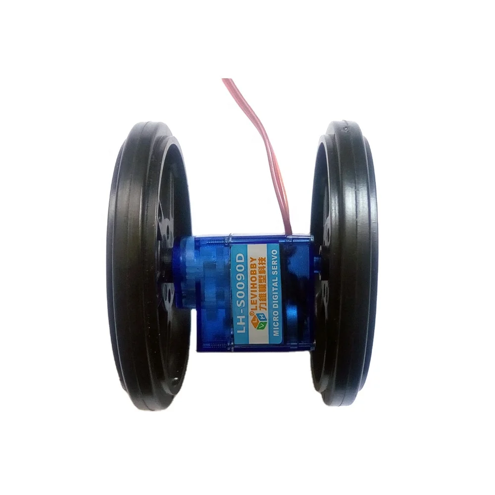 360 Degree Endless Rotation Servo Robotic Wheel Gear Box Arduino Servo Motor Dual Shaft 9g