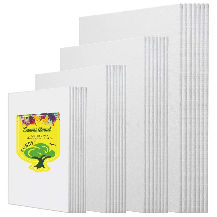 Blank Art Set 100% Cotton 280gsm Canvas Boards Fabric Painting