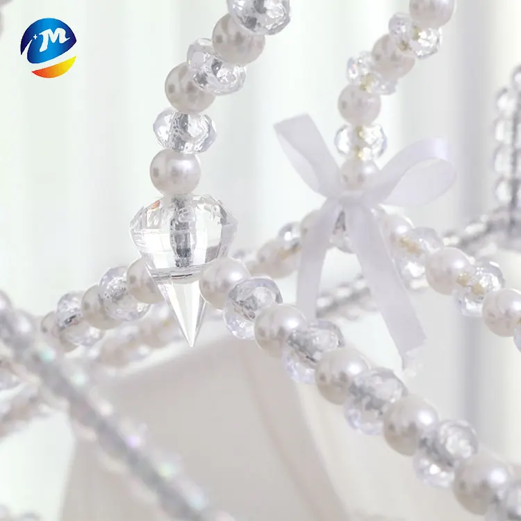 plastic wedding dress hanger adult pearl hangers 38.5cm adult clothes fashion pearl hangers for drying clothes coat sweater