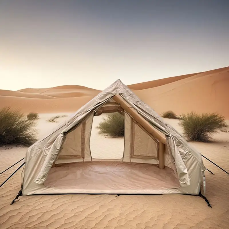 Factory Outdoor Camping 5-Person Waterproof Inflatable Tent Four Seasons Cotton Oxford Fabric