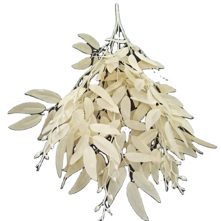 FC7401 Artificial Greenery Stems Willow Leaves Bunches for Home Garden Wedding Decor