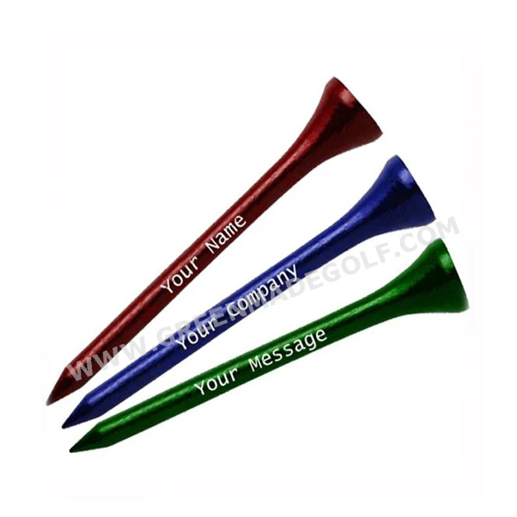 Custom Wooden golf tee factory bamboo wood golf tees with free samples