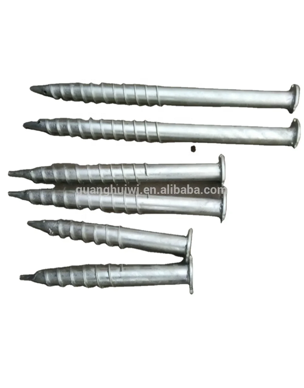 Hot-galvanized WITH FLANGE ground screw helix pile anchor for foundations