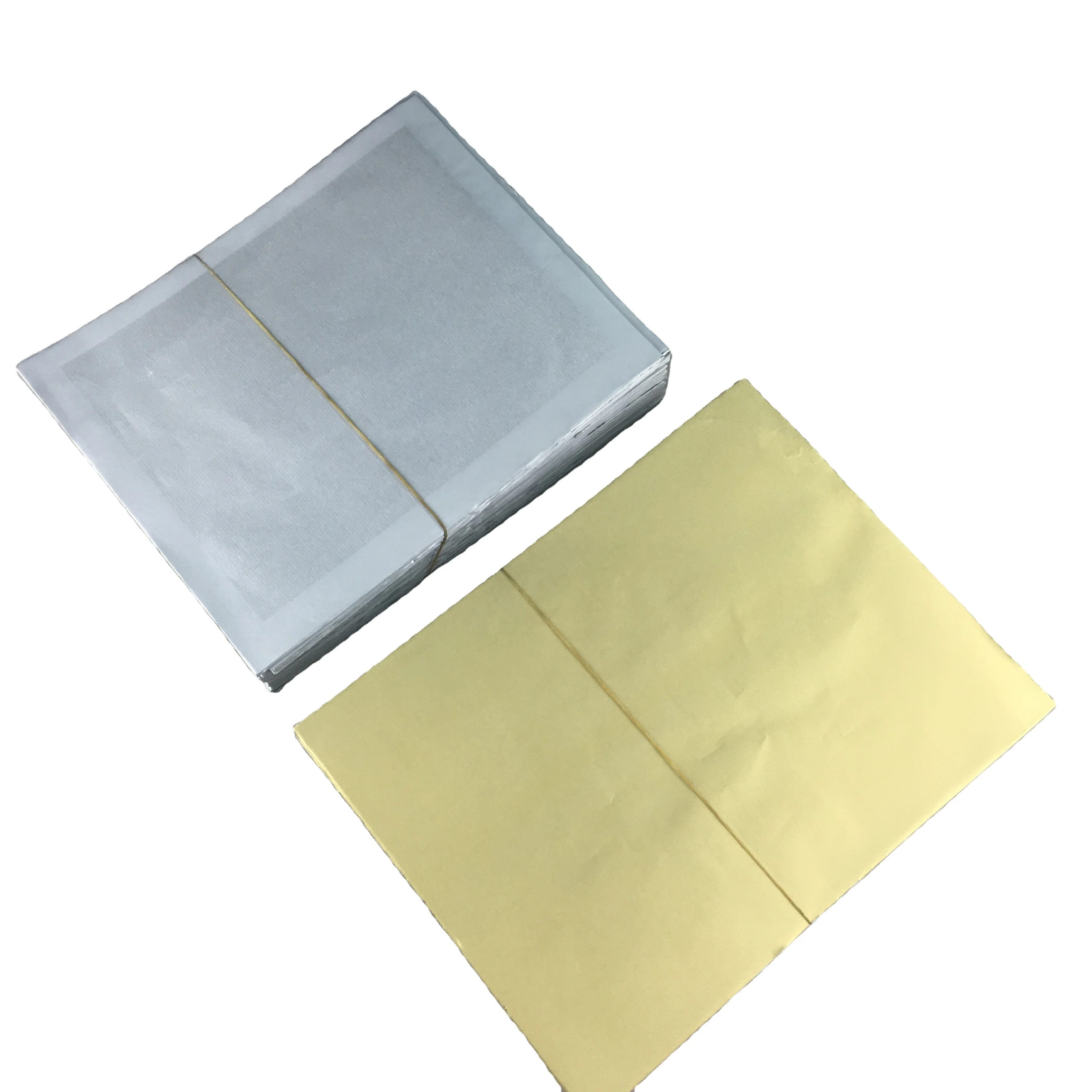Printed and Embossed Food Grade Square 4*4 inch disposable food container  Aluminum Foil Wrap packing wrapping paper