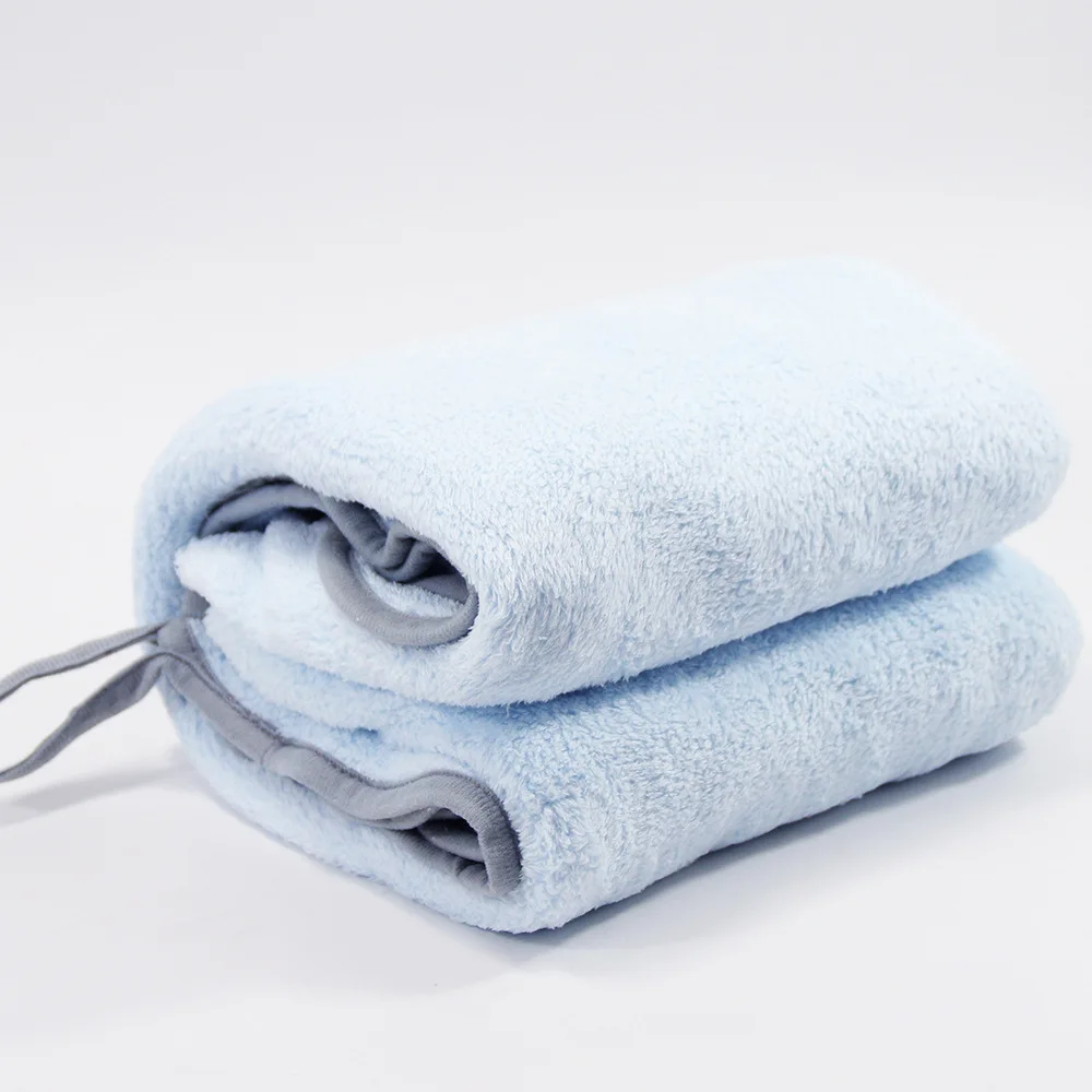 Custom logo Coral fleece pet dog blanket cat shower wrap super fluffy grooming gray microfibre bath towel