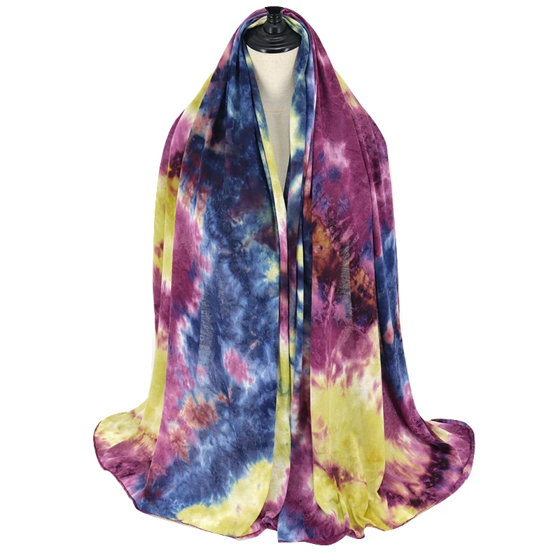 2864 New Fashion Tie Dye  Jersey Scarf Printed Fashion Muslim Women Hijab Scarves