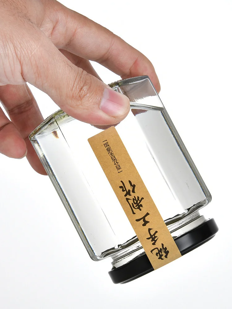 wholesale wedding gift 4 oz food storage container glass hexagon pudding jelly jam honey jar with lid for sale manufacturer