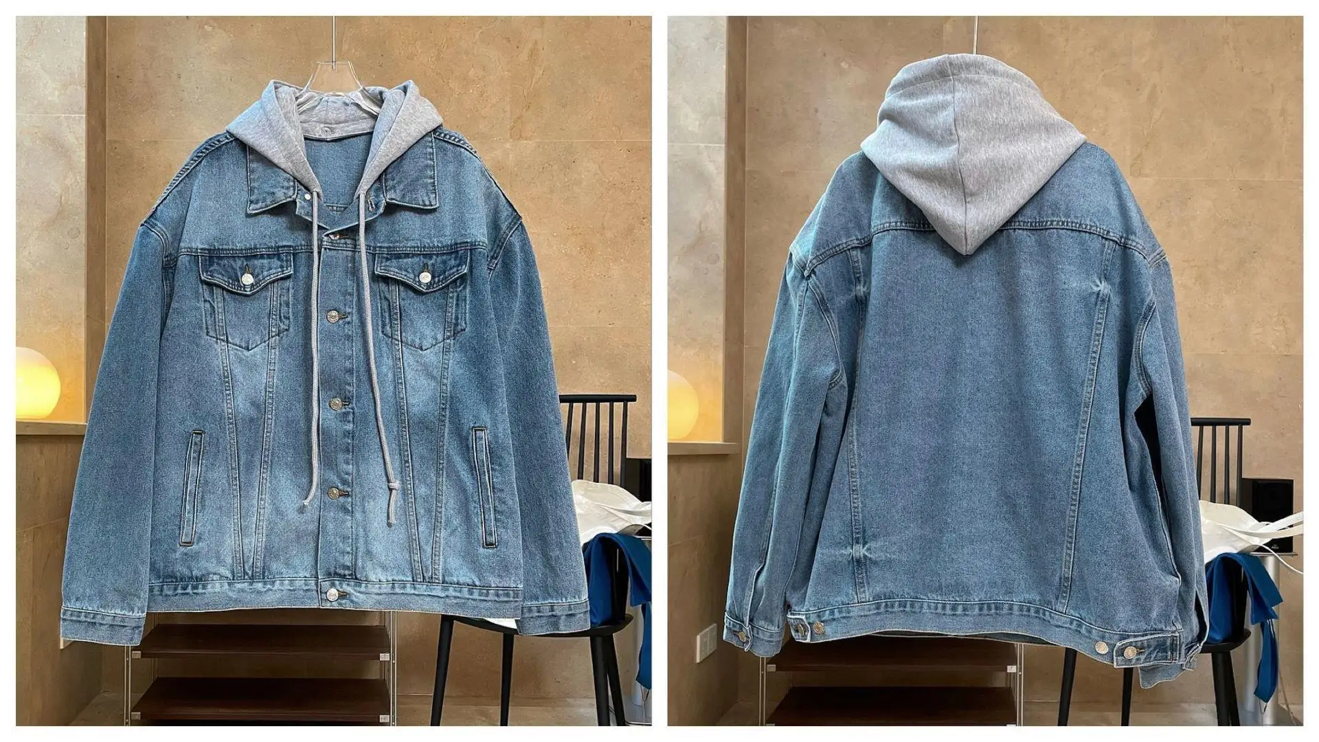 Women wholesale hot seller oversize style fashion lady spring summer jean jacket loose denim coat jackets