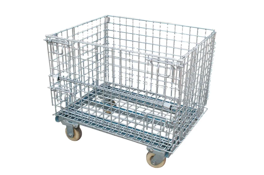 Промышленная оптовая продажа складная стальная металлическая Проволочная Сетка Контейнеры стальная коробка для поддонов