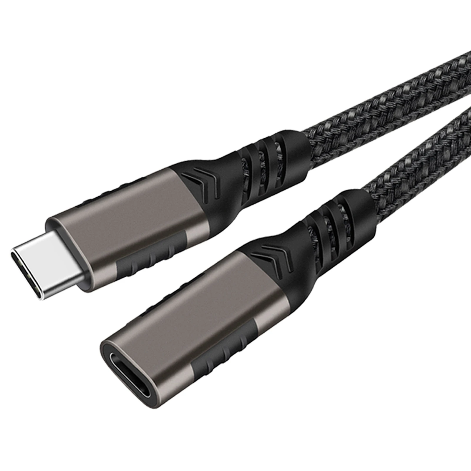 High Speed USB3.2 Gen2 Braided Extension Cable 10Gbps USB C Type C Male to Female Extension Cable 4K 60Hz Video Extender Cord