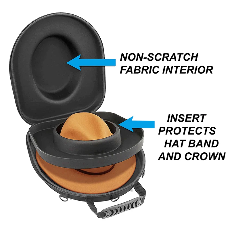 Factory Custom Portable Travel Cowboy Hat Rack Pressure-Proof Storage Box For Carrying Cowsboy Hats Special Purpose Bags & Cases