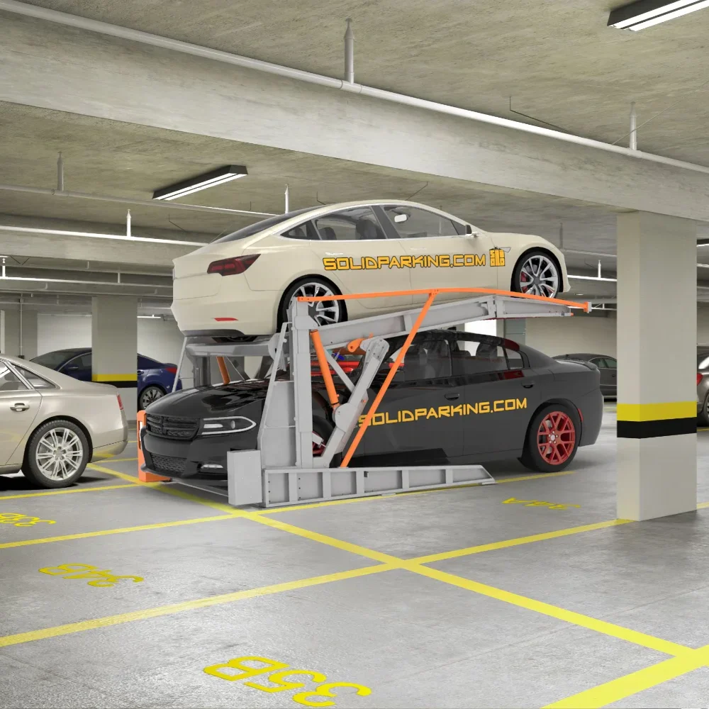 Factory Direct Sale Two-pillar Hydraulic Drive Car Parking Tilting Lift for Limited Space