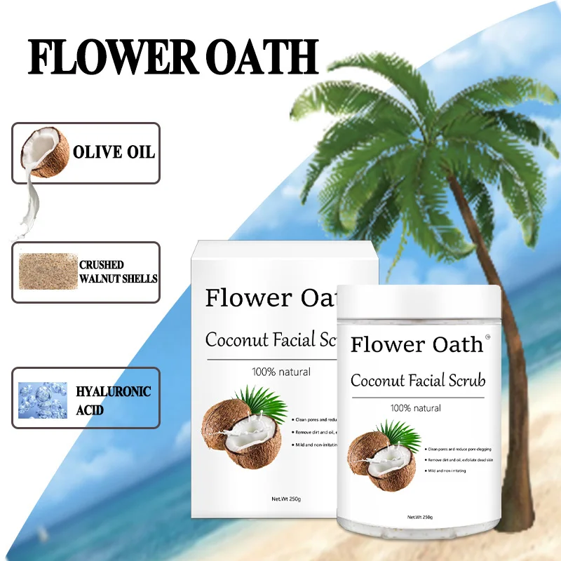 Coconut Scrub Body Scrub Facial Dead Sea Salt Exfoliation Whitening Moisturizing Anti-Cellulite Treatment Acne