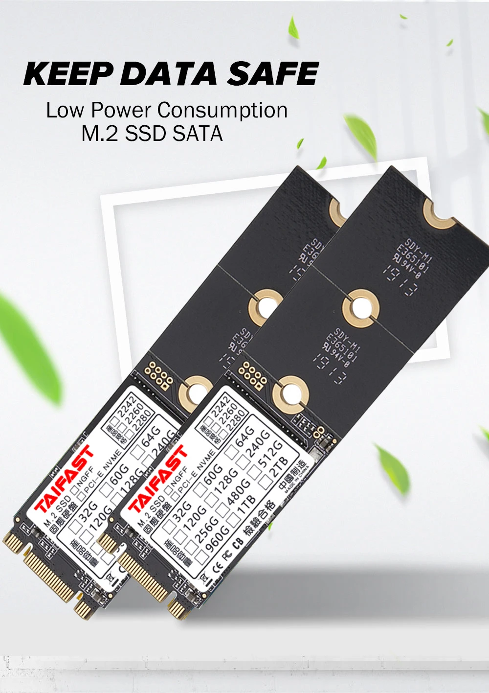 Factory Taifast M.2 NGFF Hard Drives ssd 2280 2242 Hard Disk 128GB 256GB 500GB 1tb NAND SATA 1TB M2 SSD 6Gb/s Internal drive