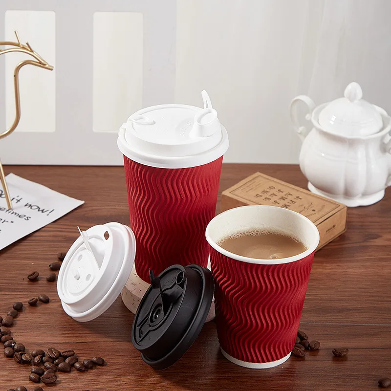 Wholesale 12oz double wall paper tea cup biodegradable disposable paper cups for coffee cup paper with logo