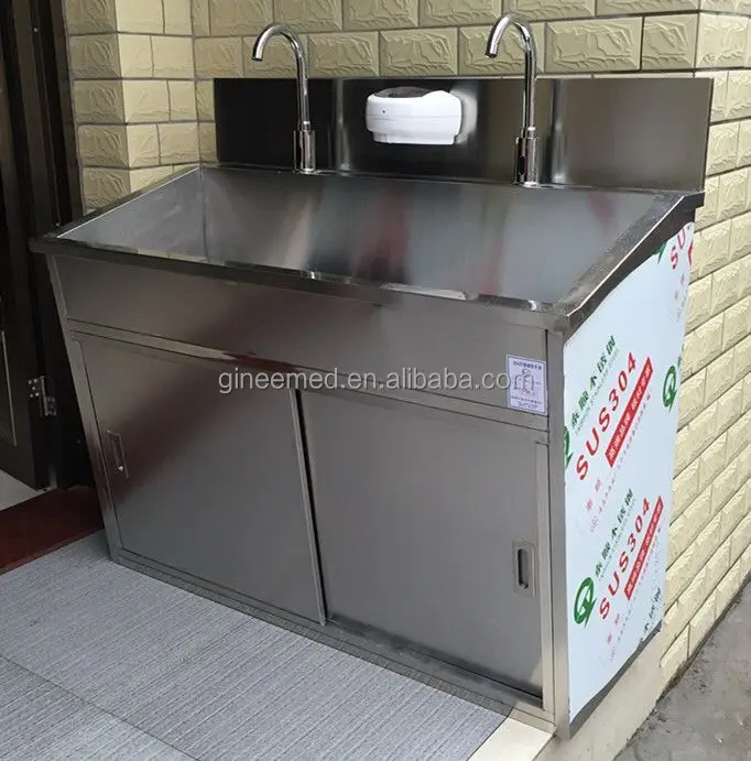 Ginee medical hospital scrub sink double stations medical hand sink Operating Room With Knee Hand  Medical  Sink