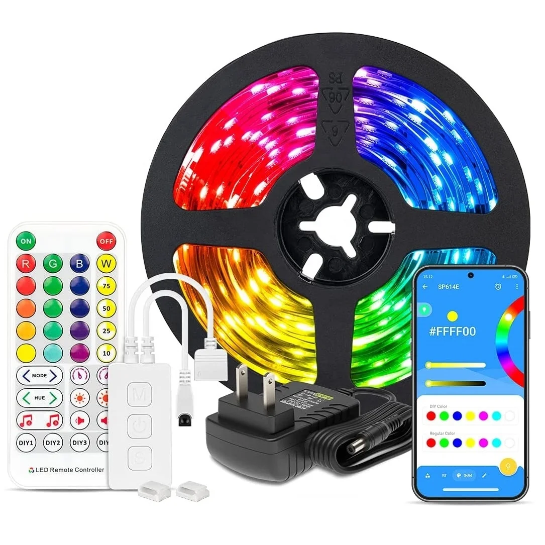 12V 5M Kit Colorful Dimmable Flexible 5050SMD RGBW Light Remote Banlan X APP Control RGBW 4 IN 1 LED Strip