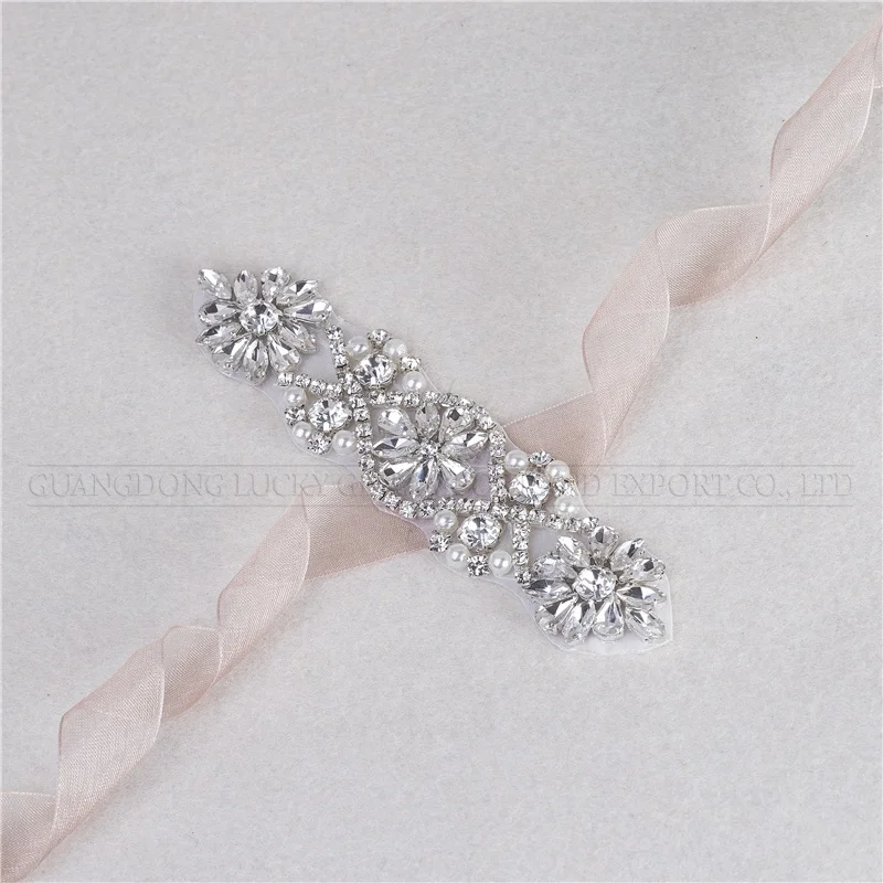 Stock flower rhinestone applique hotfix rhinestone trim rhinestone wedding trim