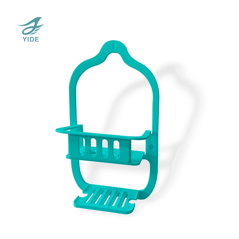 YIDE Plastic 1 Tier Hanging Shower Head Basket Rack Organizer Corner Shampoo No Drilling Bathroom Shelf Shower Caddy