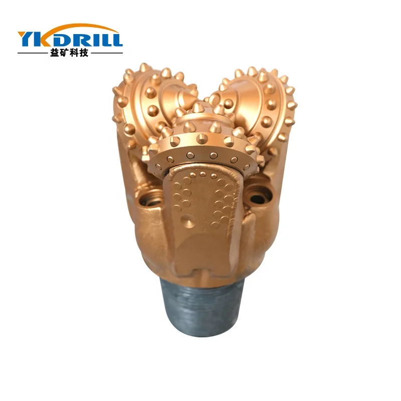 7' IADC 637 tricone rock drill bit API rubber sealed bearing for water wells