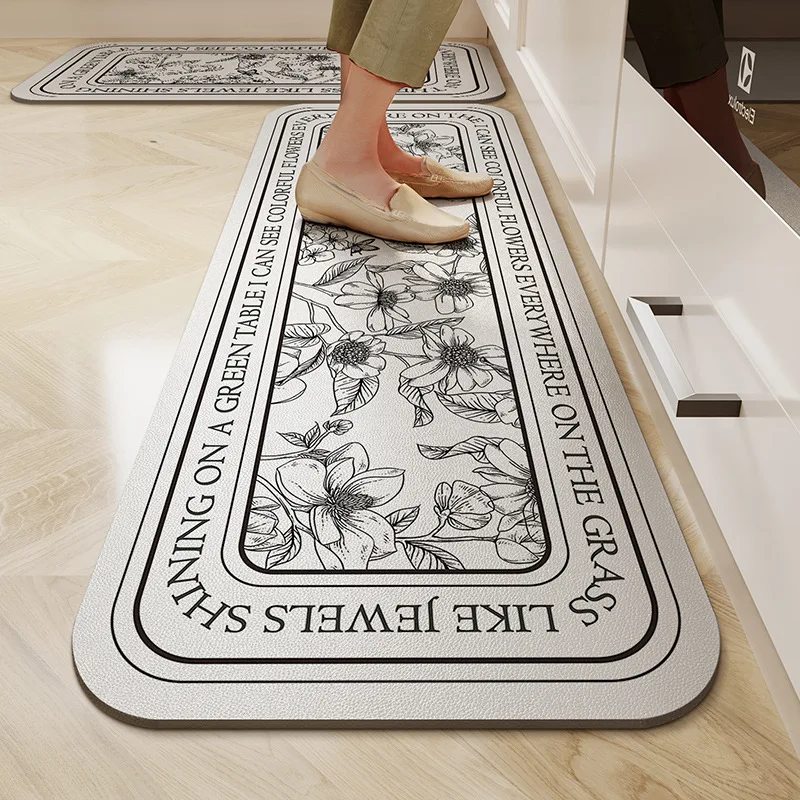 Cheap and Support design customized rubber material non-slip  floor  kitchen rugs mat