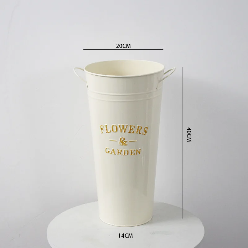 Leasylife flower tub Best Selling Metal Garden Planters Flower Pots for Decor Rustic Flower Bucket