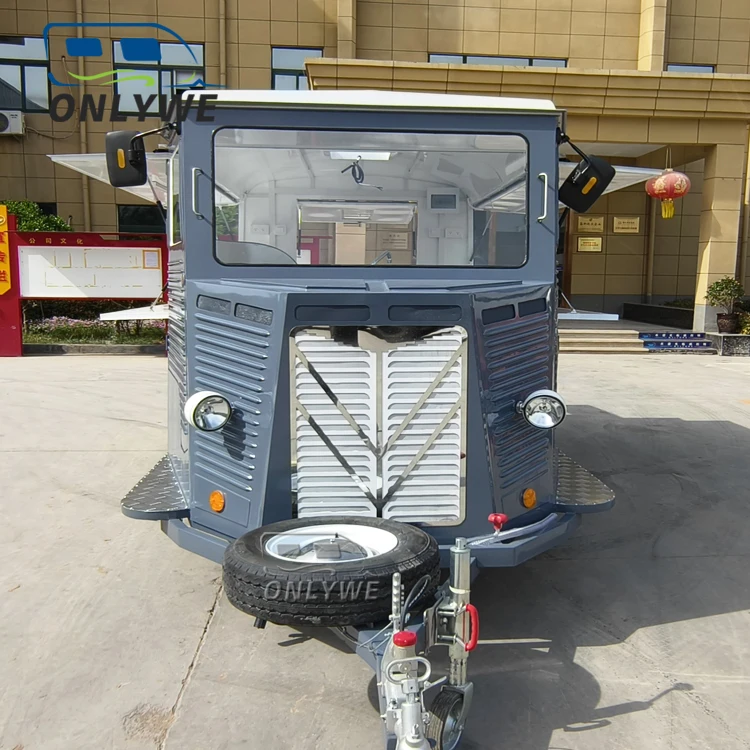 Уличный мобильный автофургон кофейный чай фаст-фуд торговый киоск винтажный большой citroen продуктовый магазин с витриной