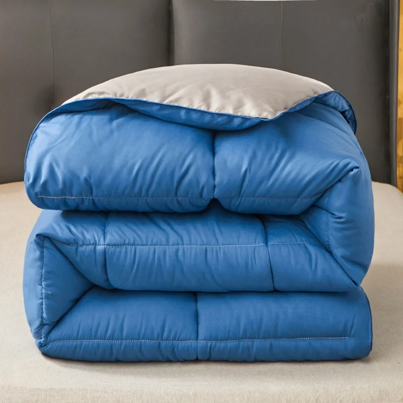 Wholesale Hotel White Fat Comforter Feather Fabric Alternative Quilt Bed Comforter Super Soft Polyester Fiber Bedding Duvet