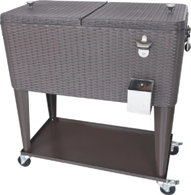 Yoho Hot Sale Outdoor Patio Ice Bucket-Cooler Cart Eco-friendly beverage  holder ice bucket for Summer Party