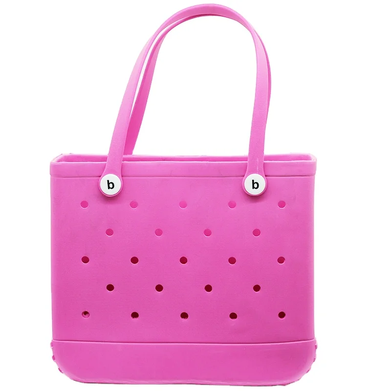 Direct factory produced Women Beach Bag EVA Handbag Basket Large Tote Eva Handbags Silicone Totes Beach Bogges Bag