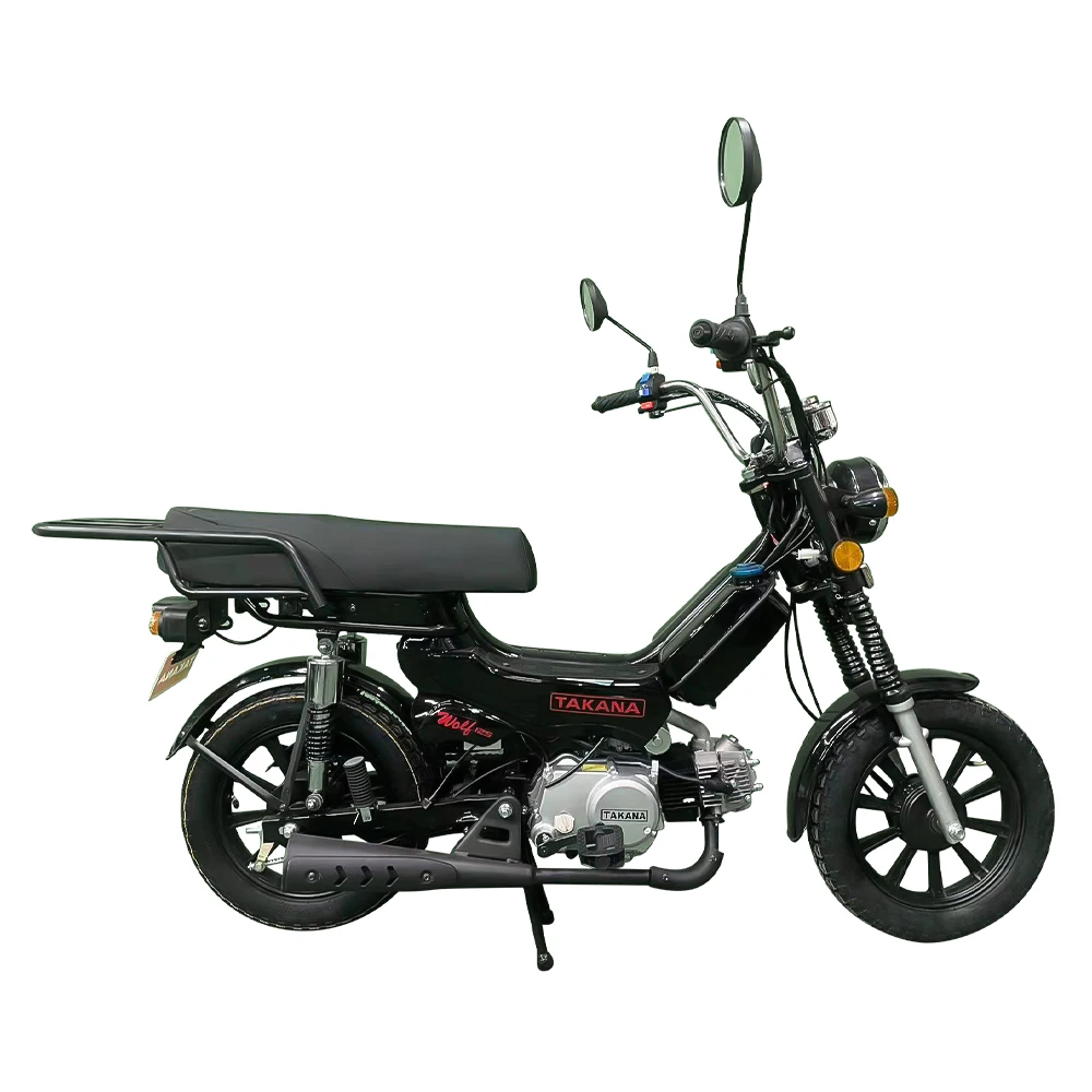 Wholesale fuel gasoline motorcycle with Storage basket mini motorcycle with driving lights and Long seat moped