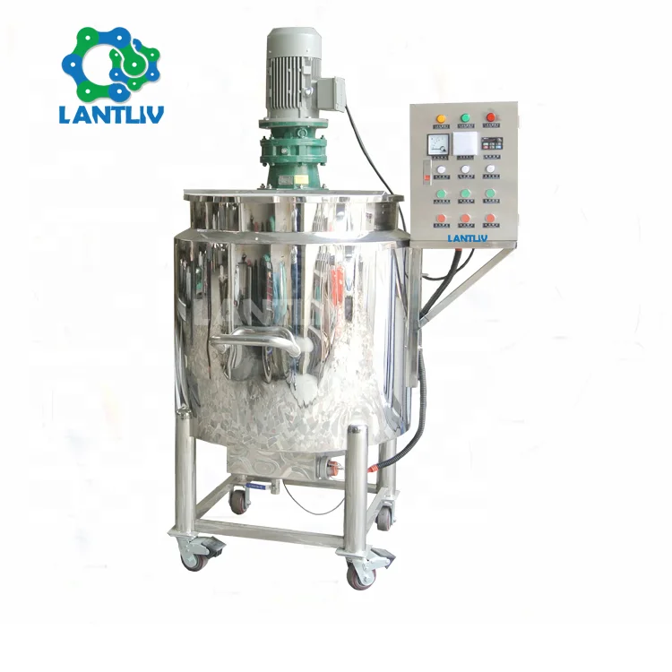 Hot Selling Liquid Paste Cosmetic Production Equipment Mixing Tank Small Detergent Fluid Mixer Body Lotion Cream Making Machine