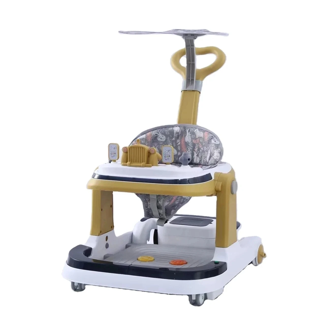 Cool Light Electric Baby Walker Sit-to-stand Learning Walker Kids Foldable Baby Walker 4 In 1 With Wheels And Seat