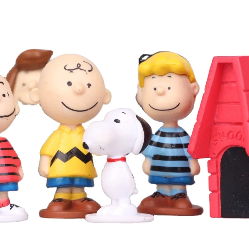 
Snoopy movie Cartoon Action Figures 12 styles Anime figurine Charlie Brown Lucy figures 