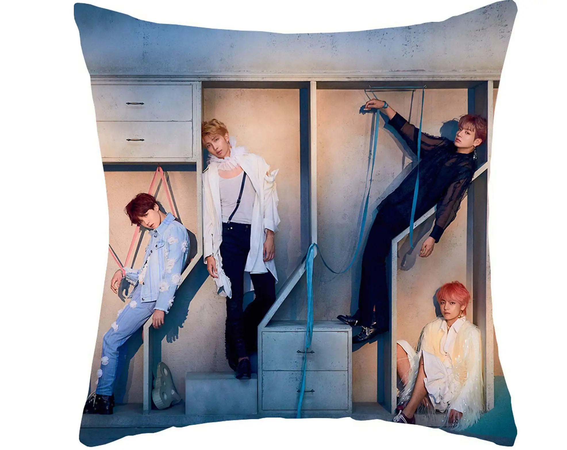 Wholesale custom idol body sofa pillow cover decorative kpop personalized cushion cover for idol gift