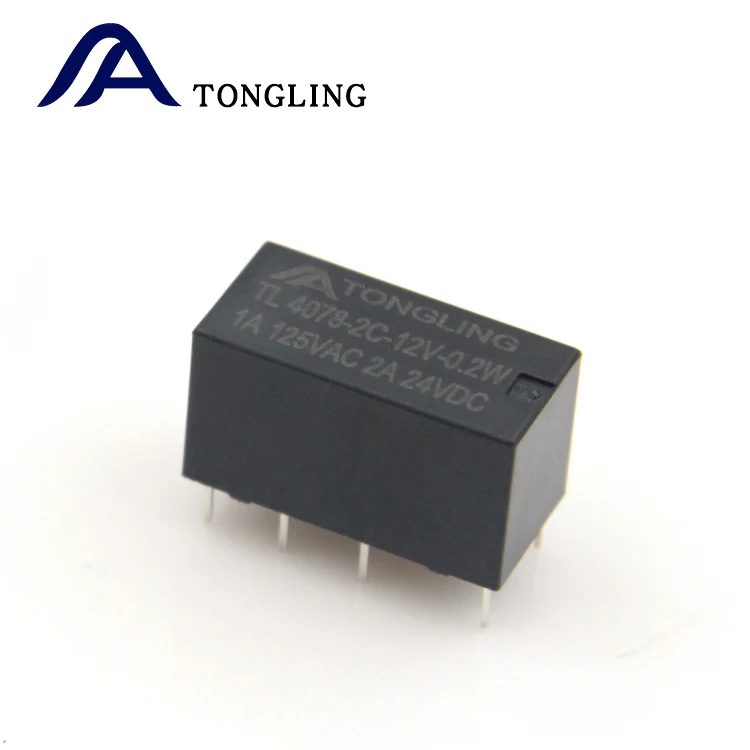 TONGLING TL4078 SPDT 2C 8 Pin 5V 6V 9V 12V 24V 1A 125VAC Signal Relay For PCB