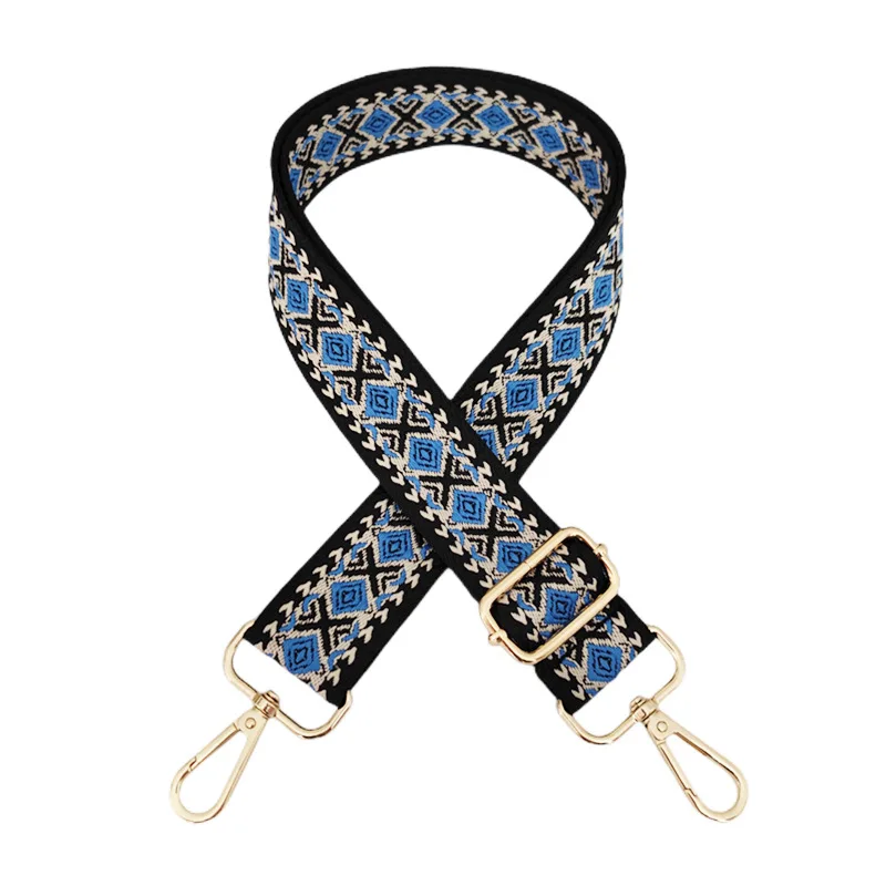 2024 Support mixed wholesale Check Jacquard Ethnic Style Shoulder Bag Strap Crossbody Strap Accessories Adjustable Strap