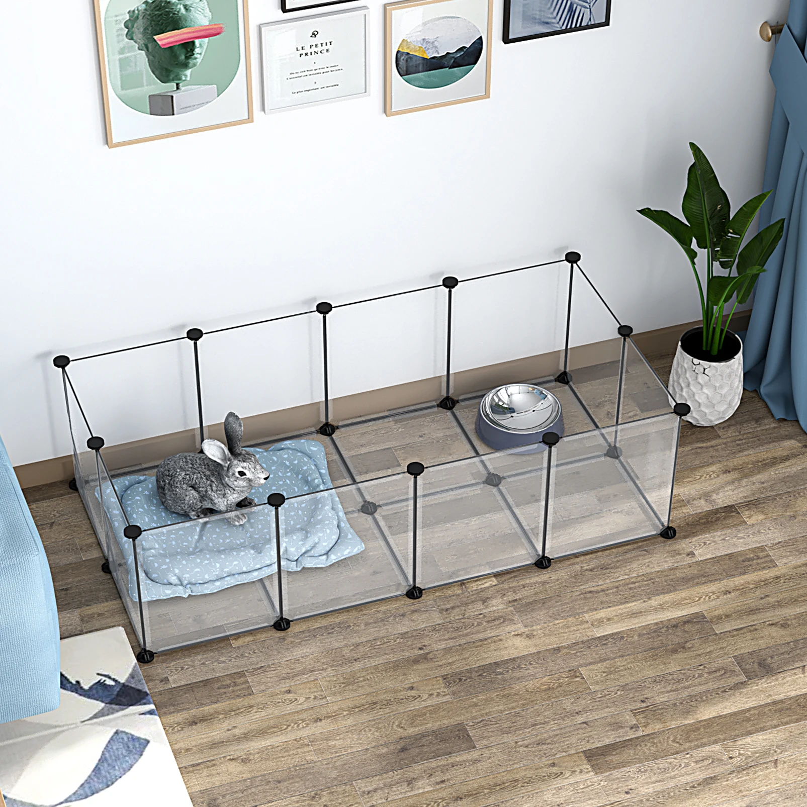 Pet Playpen Portable Small Animals Playpen,Pet Fence Yard Fence for Guinea Pigs,Bunny, Ferrets,Mice, Hamsters,Hedgehogs, Puppies