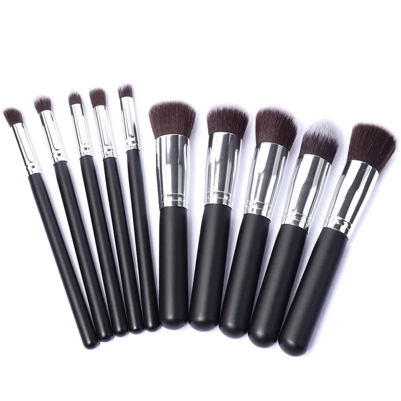 Promotional products professional 10pcs cute makeup brush set Kabuki Make Up classic makeup brush sets