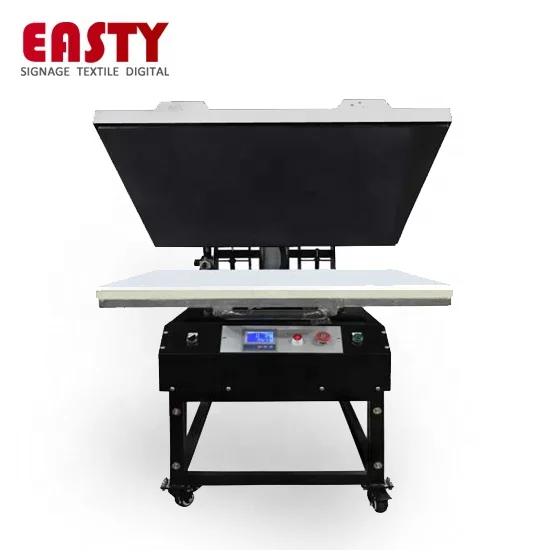 Pneumatic Double Fabric Sublimation Transfer, Custom Flat Bed Hot Press Machine