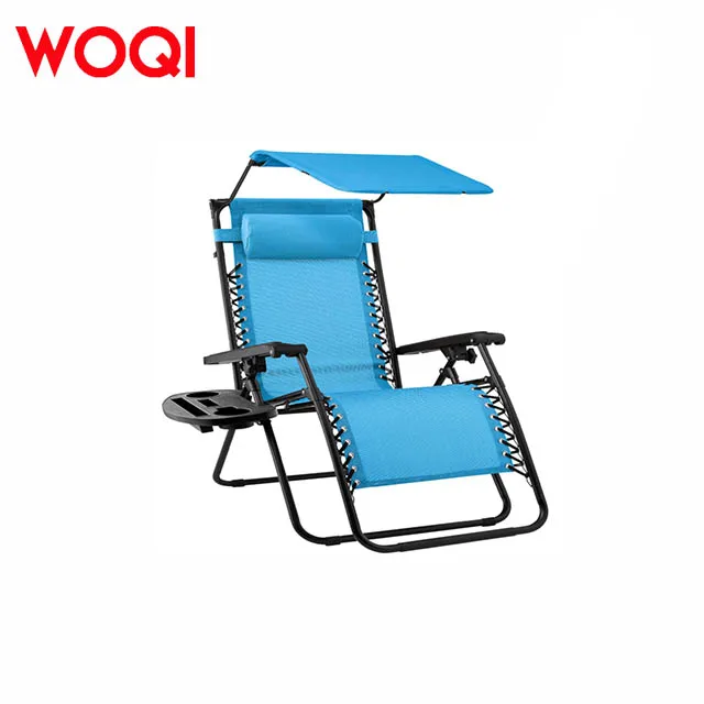 WOQI Modern Design Portable Folding Beach Chair Backrest Umbrella Adults Seaside Photo Park Hotel Stylish Fishing