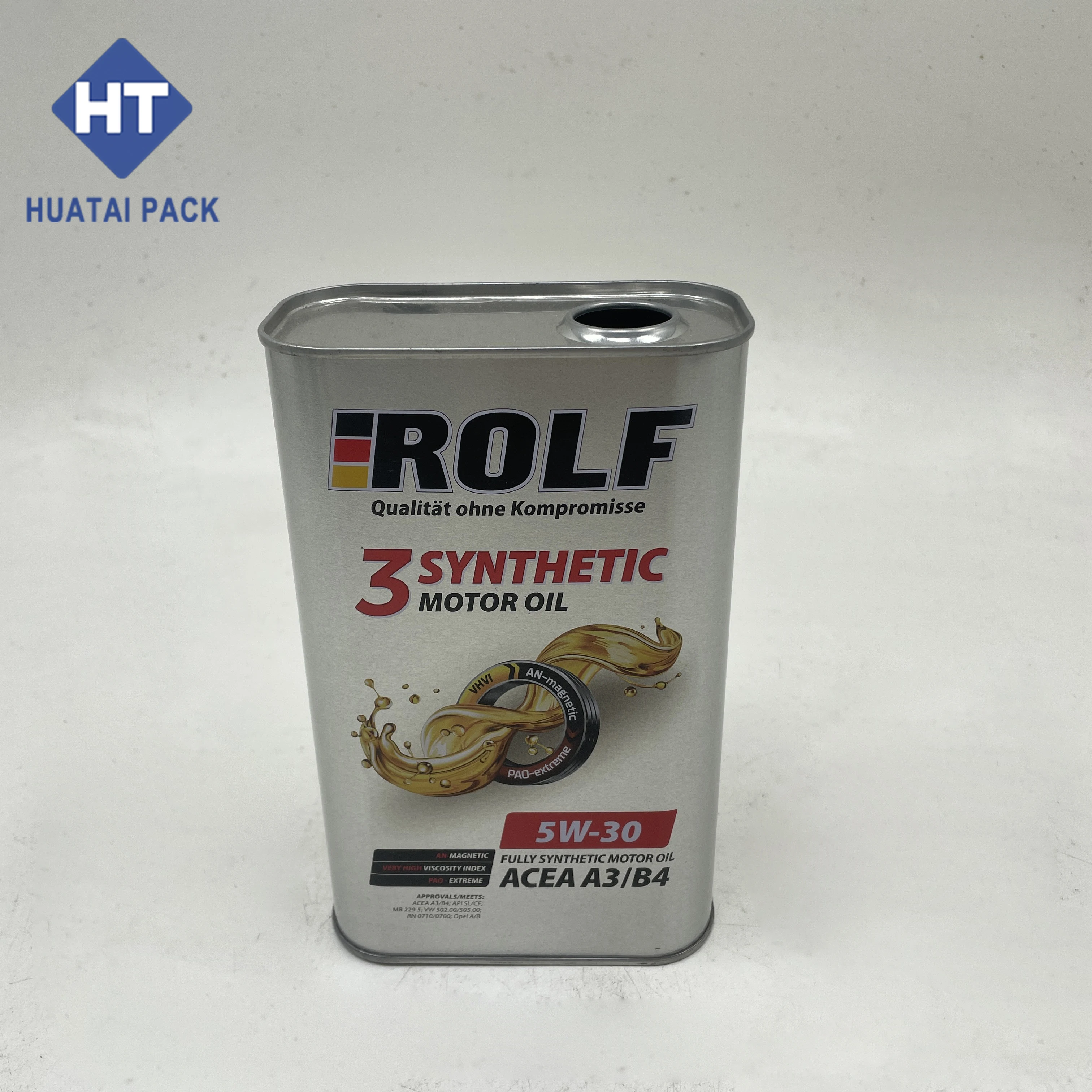 Rectangular 1 LTR Quart Motor Oil Tin Can Empty Engine Oil Tin Can with Lid