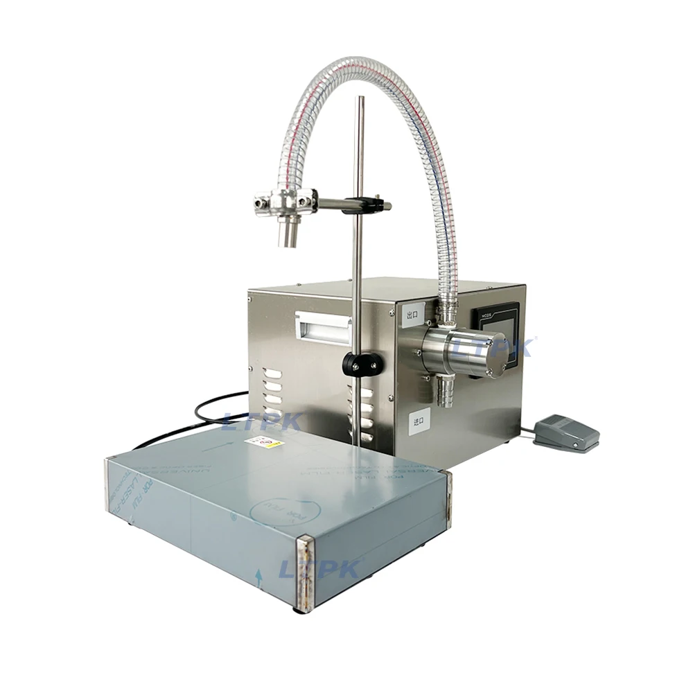 G25A Single Head 5L 10L Vinegar Edible Essential Oil Milk Essence Ink Juice Soy Sauce Food Grape Magnetic Pump Filling Machine