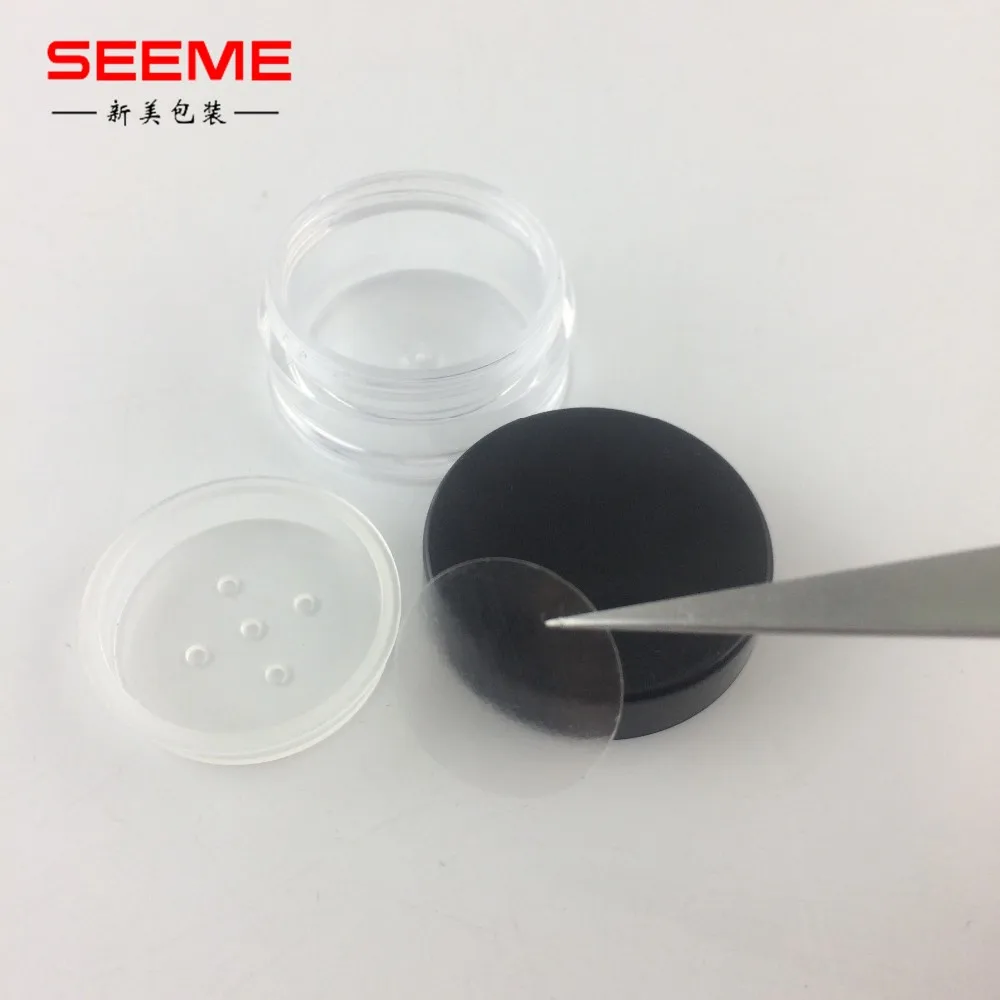 Cosmetic Loose Powder Jar Cosmetic Bottles with Sifter Powder Jar Plastic Screen Printing PS Round ABS Screw Cap XM any Colors