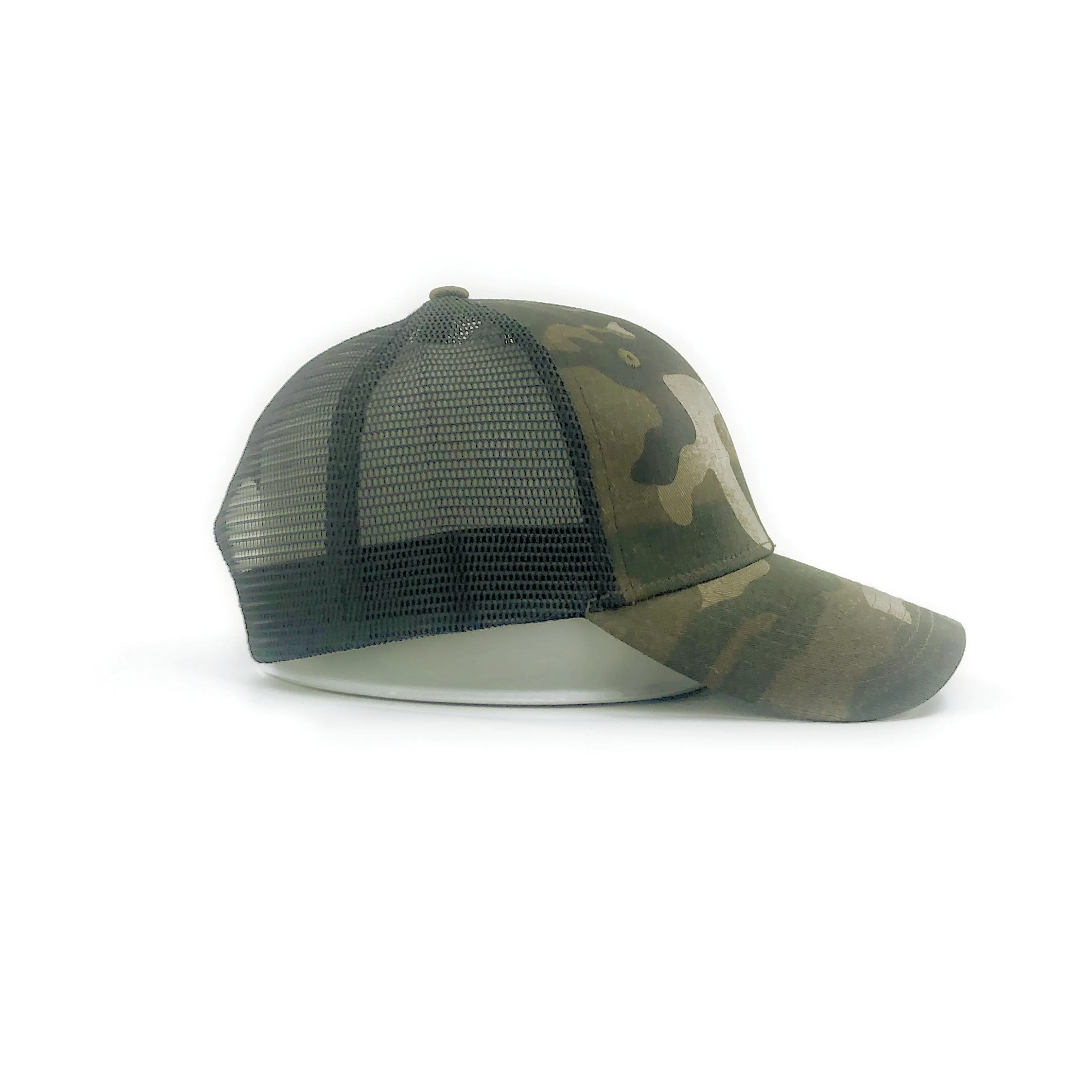 Fashion 5 panel camouflage color gorras mesh trucker caps hats mens custom printing